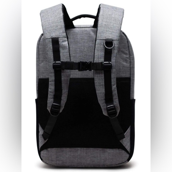 Herschel Gray & Black Crosshatch Travel Backpack 18L NWT - Picture 2 of 3